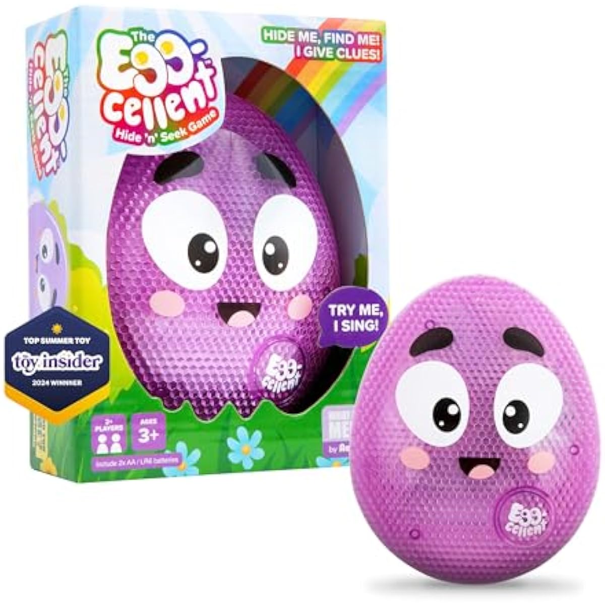 Relatable Eggcellent Hide & Seek Game, Toddler Toy, Ages 3+, Includes Light-Up Egg Toy That Sings and Talks