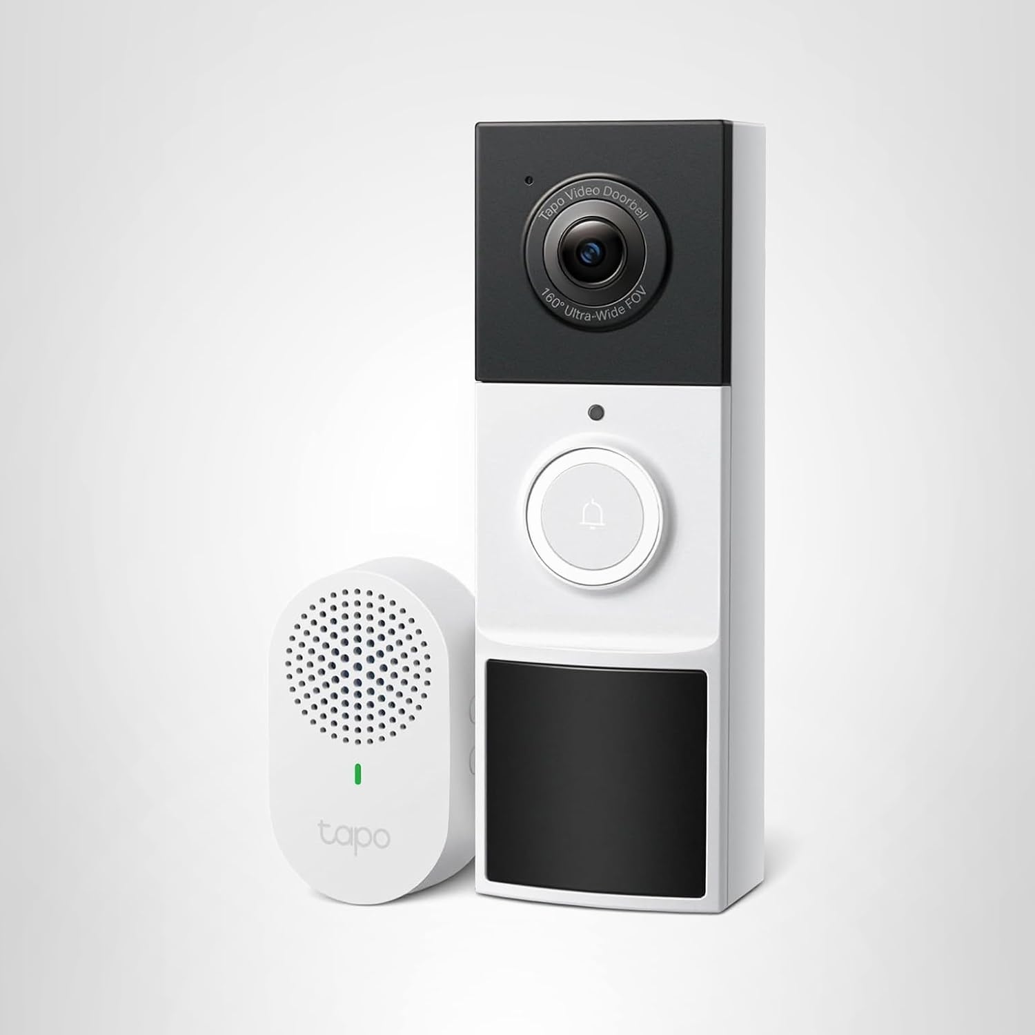 Tapo 2K+ smart doorbell with 180° view, person/vehicle/package detection, 2-way audio, battery up to 8 months, D225