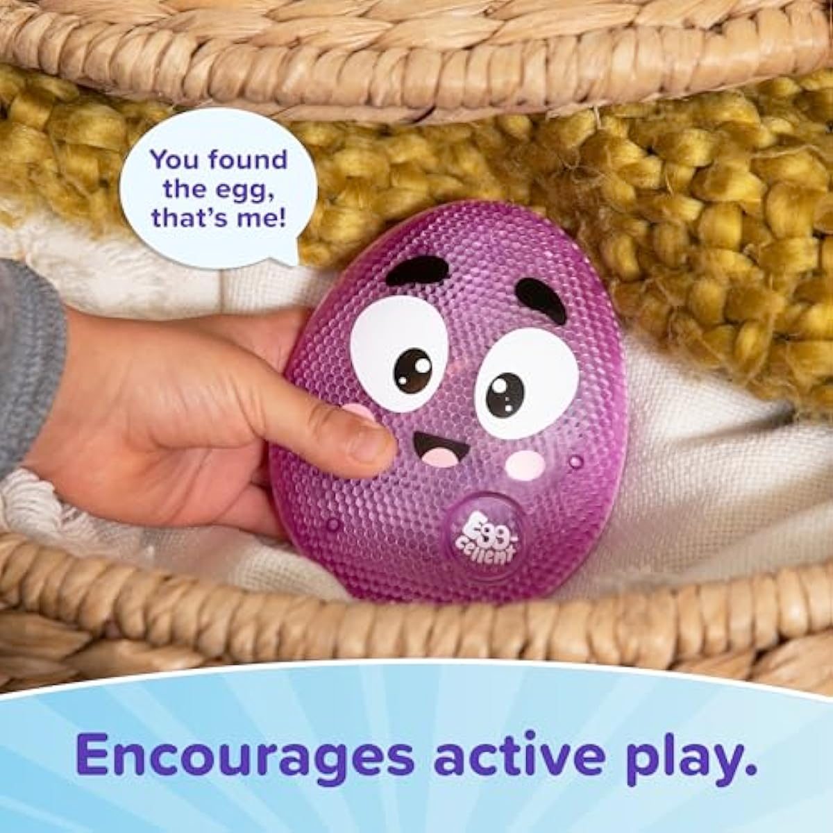 Relatable Eggcellent Hide & Seek Game, Toddler Toy, Ages 3+, Includes Light-Up Egg Toy That Sings and Talks
