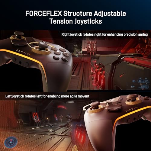 FLYDIGI VADER 5S Wired Controller for Xbox Series X|S, Xbox One, Windows 10/11, FORCEFLEX Adjustable Tension Joysticks, FORCESWITCH Triggers, 6 Remappable Buttons, 3.5mm Audio Jack