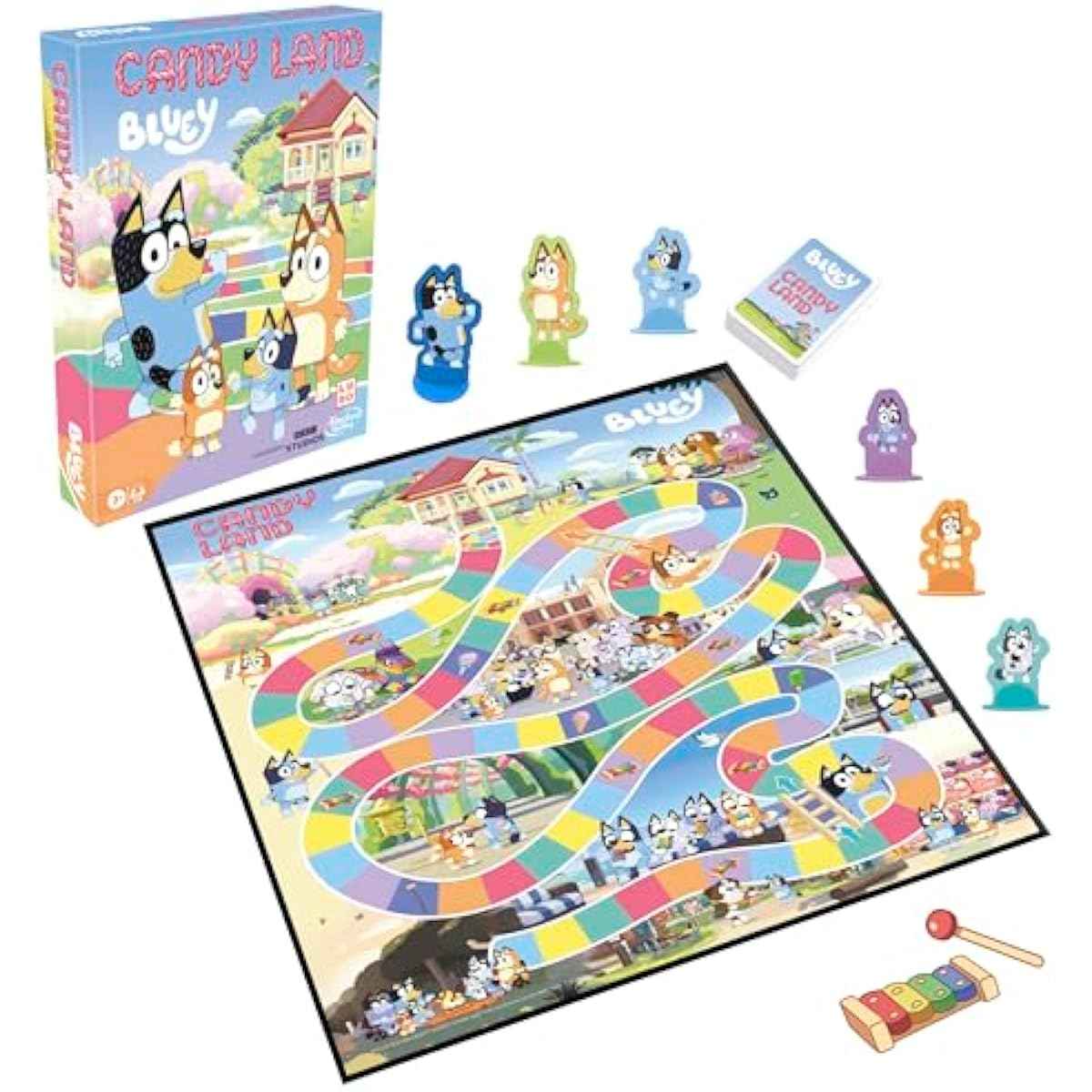 Hasbro Gaming Candy Land Bluey Edition Board Game | Ages 3 and Up | 2-6 Players | Play as Dad, Mum, Bluey, Bingo, Muffin, or Socks | Preschool Games | Kids Gifts (Amazon Exclusive)