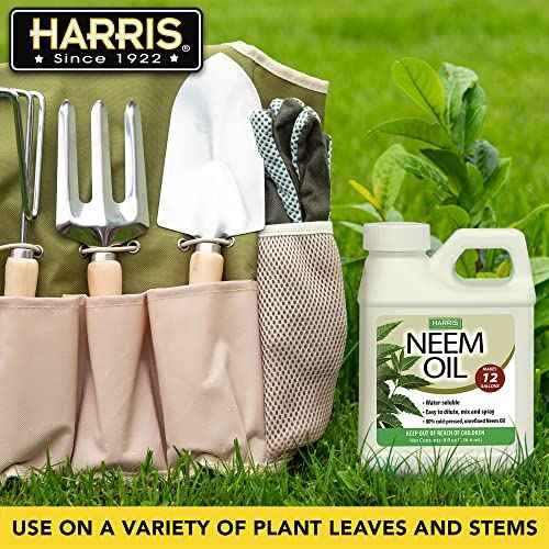 HARRIS Neem Oil Cold Pressed Water Soluble Concentrate, Makes 12 Gallons