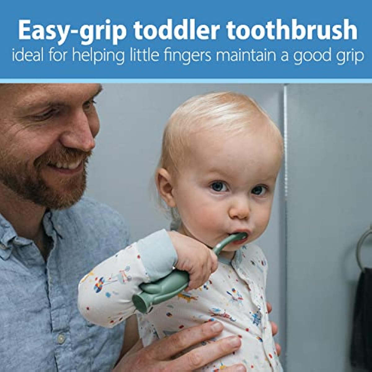 Dr Brown's Baby Toddler Toothbrush Green and Orange Dinosaur 2-Pack Ages 1-4 Years Soft Bristles Suction Cup Base