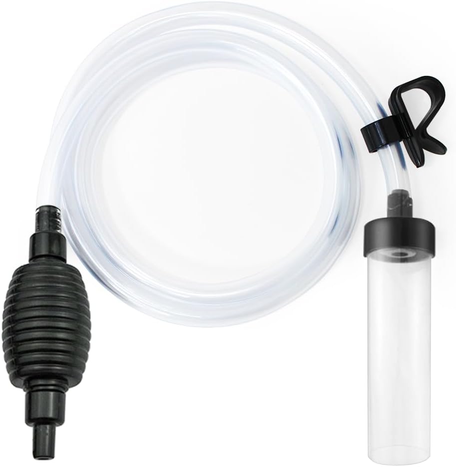 5ft long aquarium siphon vacuum cleaner for fish tank cleaning gravel and sand with durable pc hose