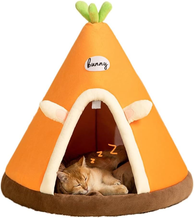 cat tent bed for small dogs and cats with thick cushion