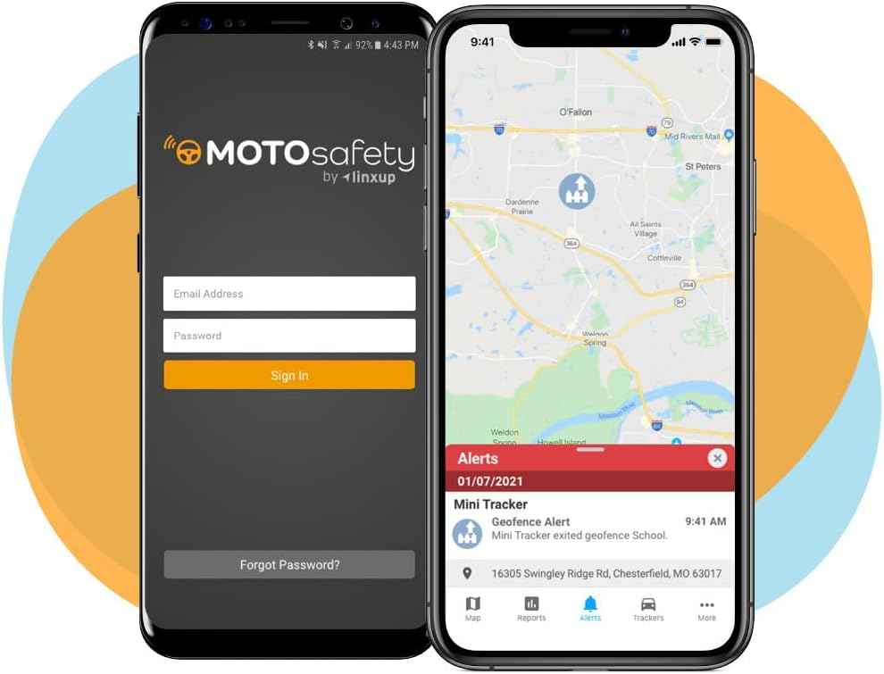 MOTOsafety OBD GPS Car Tracker, Hidden Vehicle Tracker and Monitoring System with Real Time Location GPS Reports, For Auto, Adults, Fleet, Parents, Teen, Elderly, 4G with Phone App