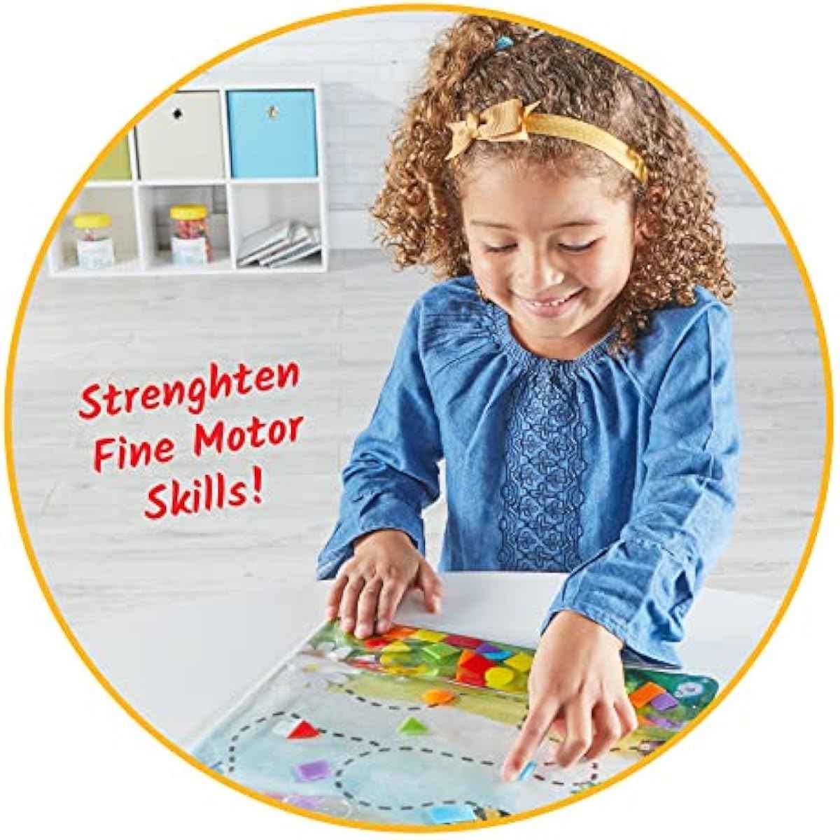 hand2mind Colors and Shapes Sensory Pad, Fine Motor Skills Toys for 3 Year Old, Sensory Toys for Sensory Play, Occupational Therapy Toys, Calming Toys for Kids, Shape Sorting Toy, Calm Down Corner
