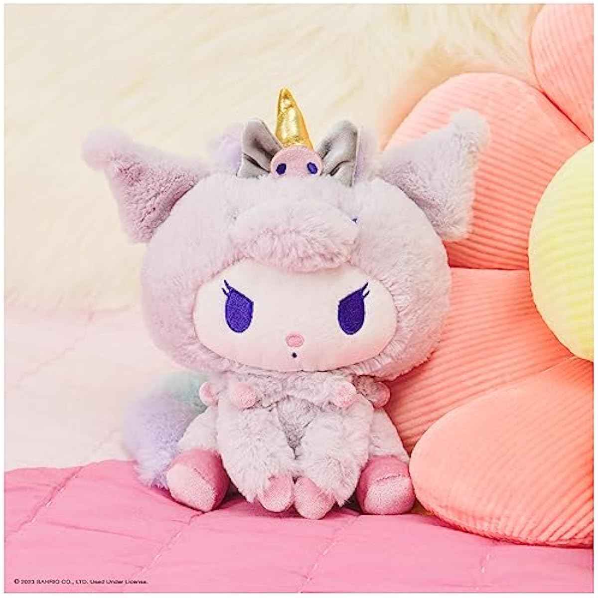 GUND Sanrio Kuromi Unicorn Plush Toy, Premium Stuffed Animal for Ages 1 and Up, Purple, 6”