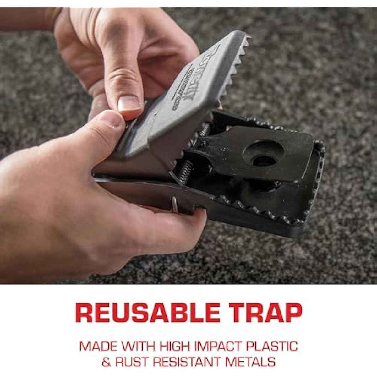 Tomcat Rat Snap Trap, 1 Rat Size Trap - Reusable - Effectively Kill Rats - Ideal for Home and Farm Use