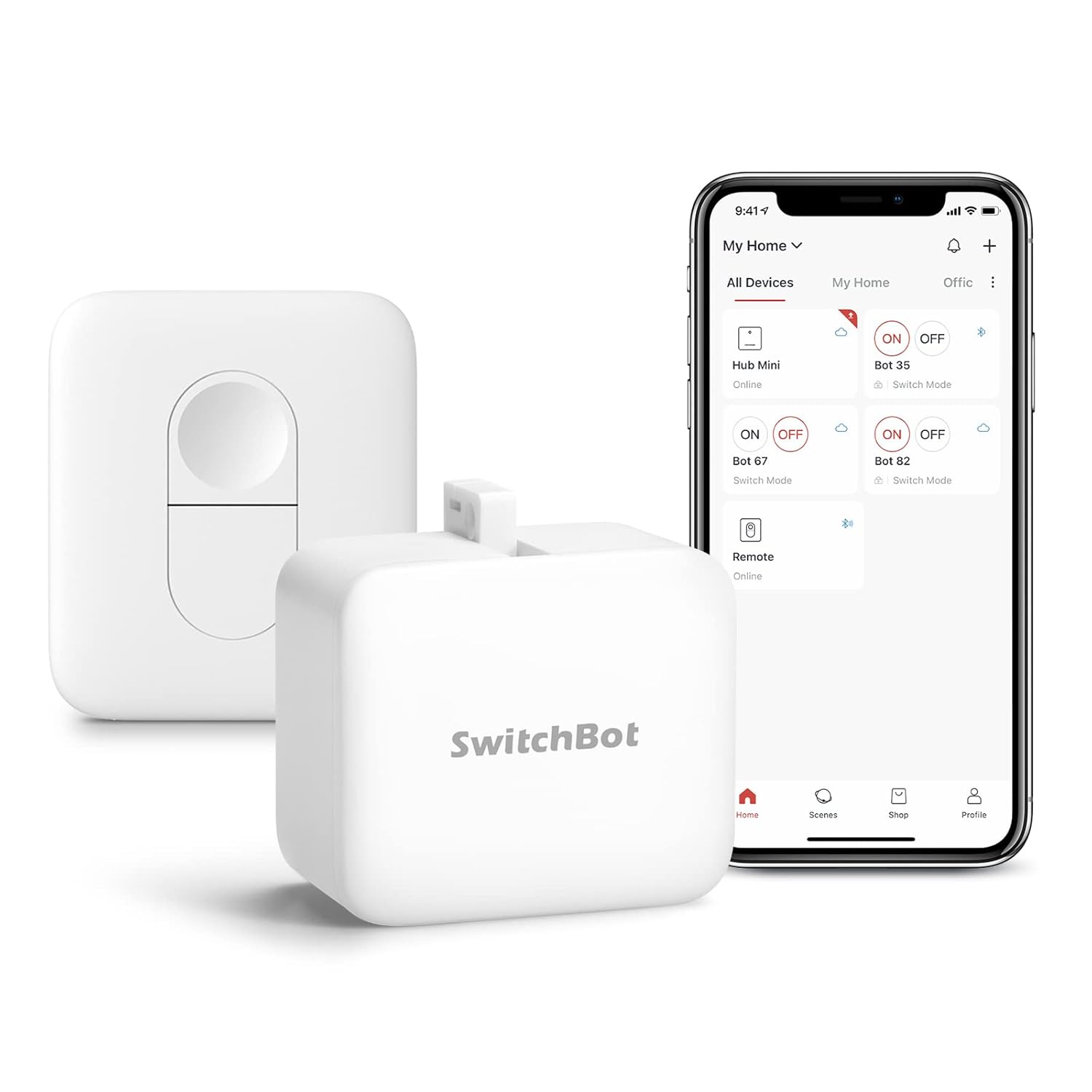 SwitchBot Smart Switch Button Pusher, Bluetooth Fingerbot for Rocker Switch, Automatic Light Switch, Timer and APP Control, Black
