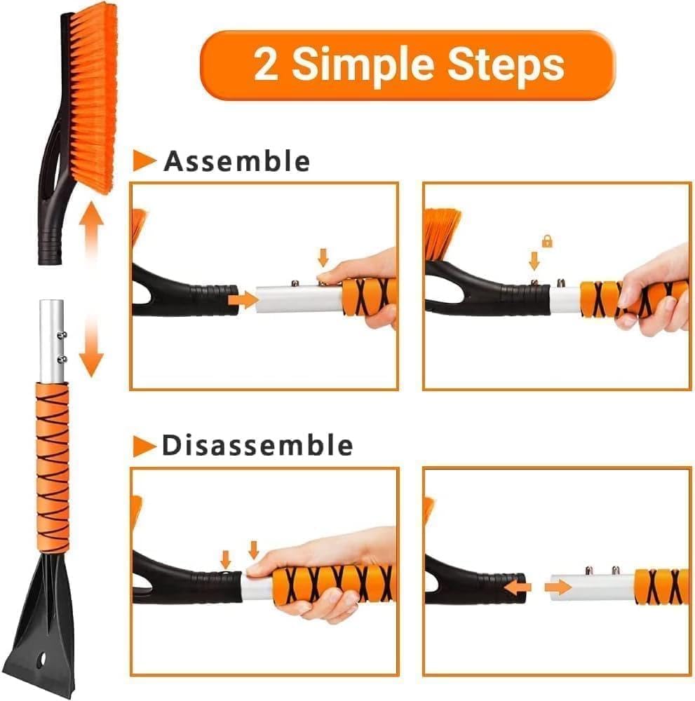27-inch Snow Brush & Ice Scraper for Car Windshield Protection with Ergonomic Grip