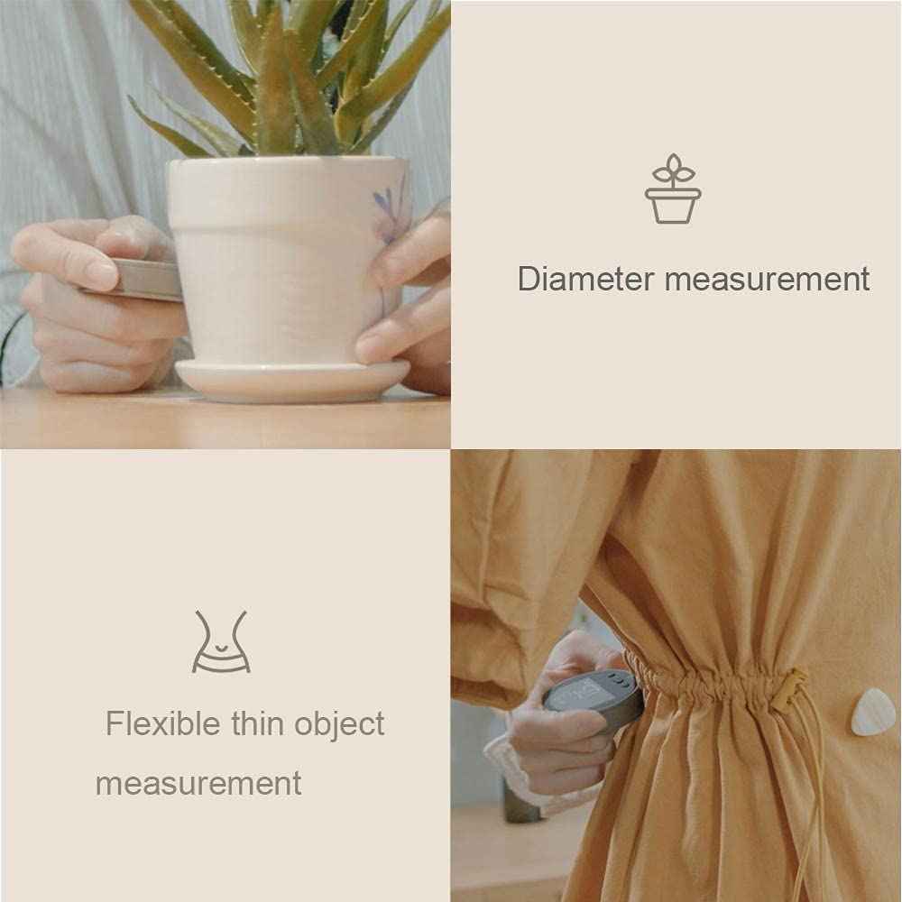 HomeMagician 324 Ft Electronic Digital Tape Measure with LCD Display Digital Ruler Rechargeable Small Smart Rolling Measuring Tool for Flat Curved Diameter Odd Shape Ideal Surprise for You