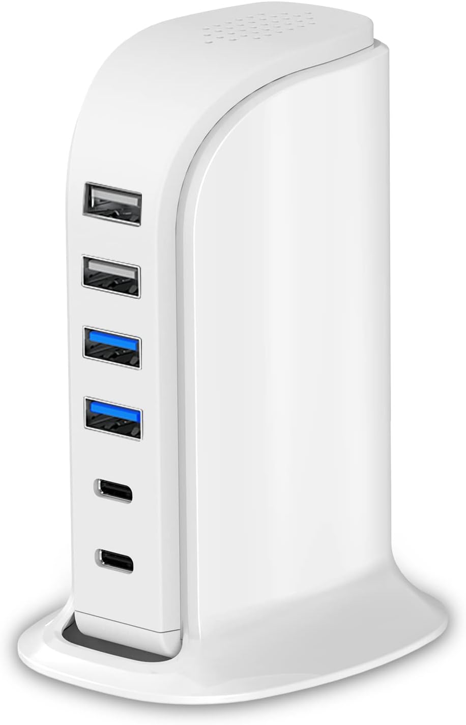 upoy 6-port usb charging station dual type-c fast charging portable travel essentials