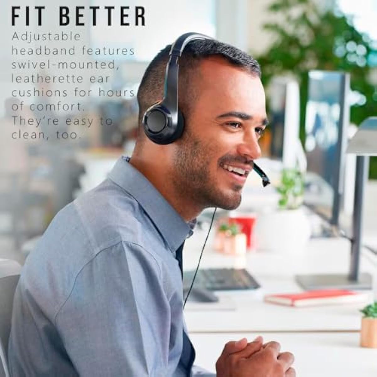 Logitech H390 black stereo wired headset with noise cancelling mic for PC, laptop, Chromebook