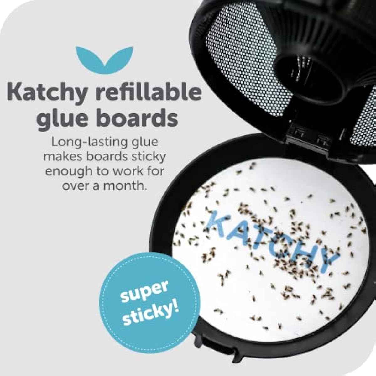 Katchy Original and Midnight Glue Board Refills (8 Pack) - Indoor Insect Trap Glue Board Refills for Mosquito, Gnat, Moth, Fruit Flies - Non-Zapper Traps for Buzz-Free Home