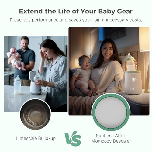 Momcozy Official Descaling Tablets, Compatible KleanPal Pro Baby Bottle Washer, Descaler for Milk & Limescale Removal, 30 Count