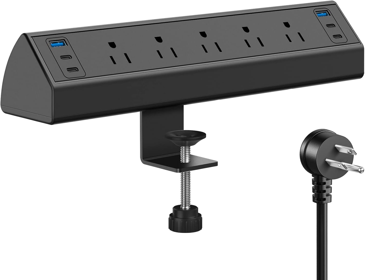 Jgstkcity desk clamp 40w fast charging station with 4 pd usb c ports and 5 outlets