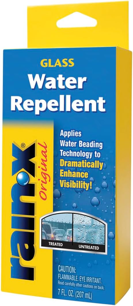 Rain-X 800002243 Glass Treatment, 7 oz, exterior glass treatment for improved wet weather driving visibility