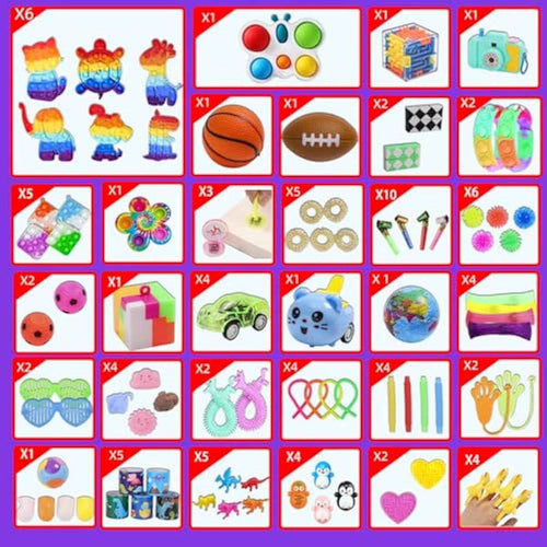1000 Pcs Party Favors for Kids, Fidget Toys Bulk, Birthday Gift Toys, Fidgets Stocking Stuffers, Treasure Box Party, Goodie Bag Carnival Prizes, Pinata Filler Stuffers Classroom