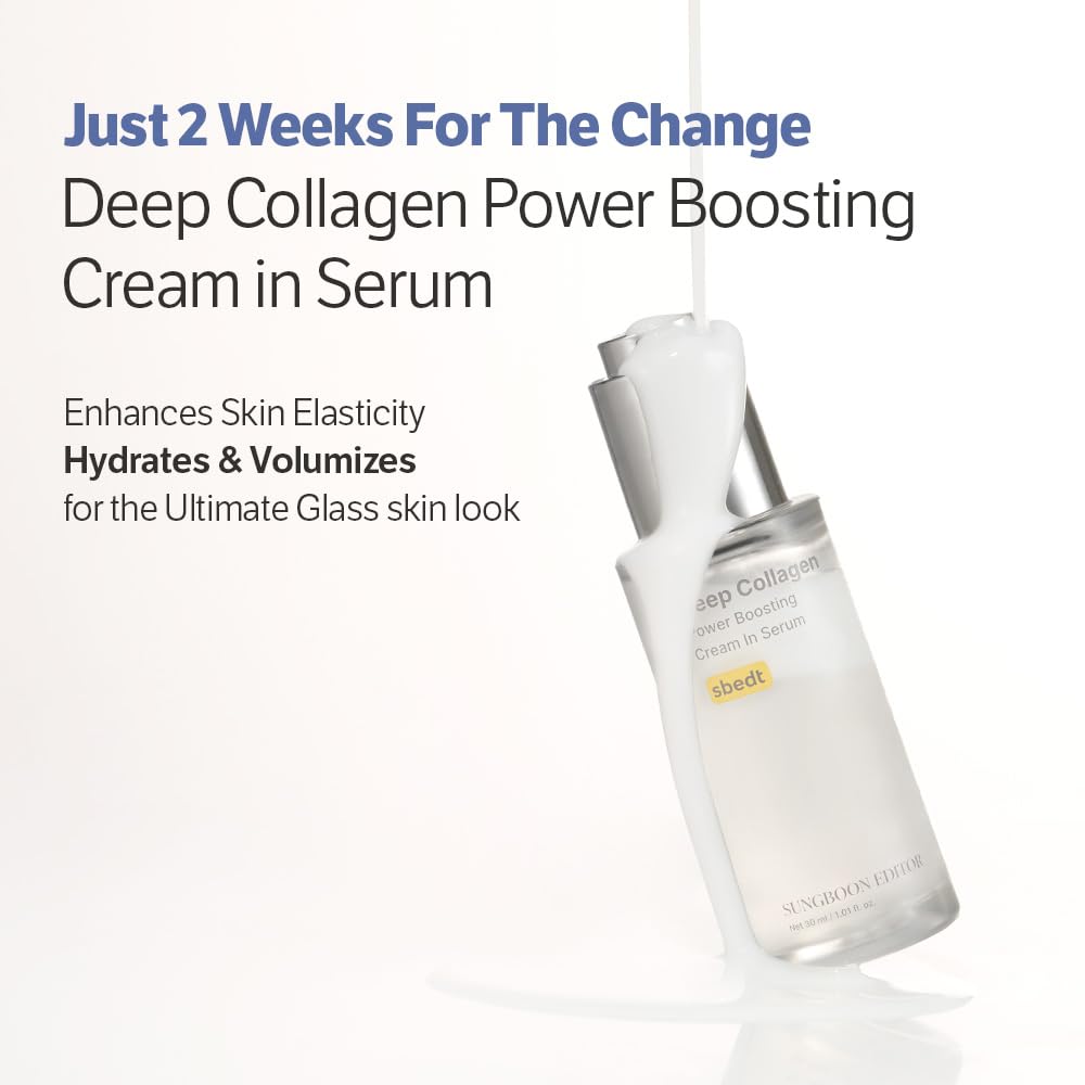 Sungboon Editor Deep Collagen Anti-Wrinkle Cream in 1.01 fl oz with Volufiline and Real Collagen for Glass Skin