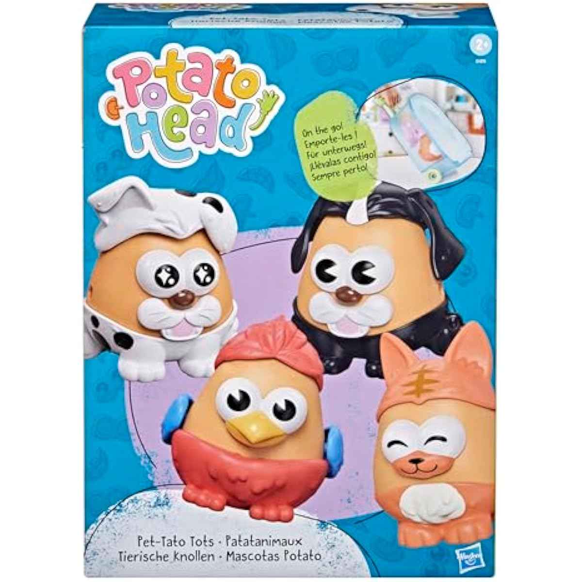 Potato Head Pet-Tato Tots, Pet-Themed Set with 31 Parts and Pieces Plus Rolling Carry Case, Toddler and Preschool Toys for Girls and Boys 2 and Up (Amazon Exclusive)