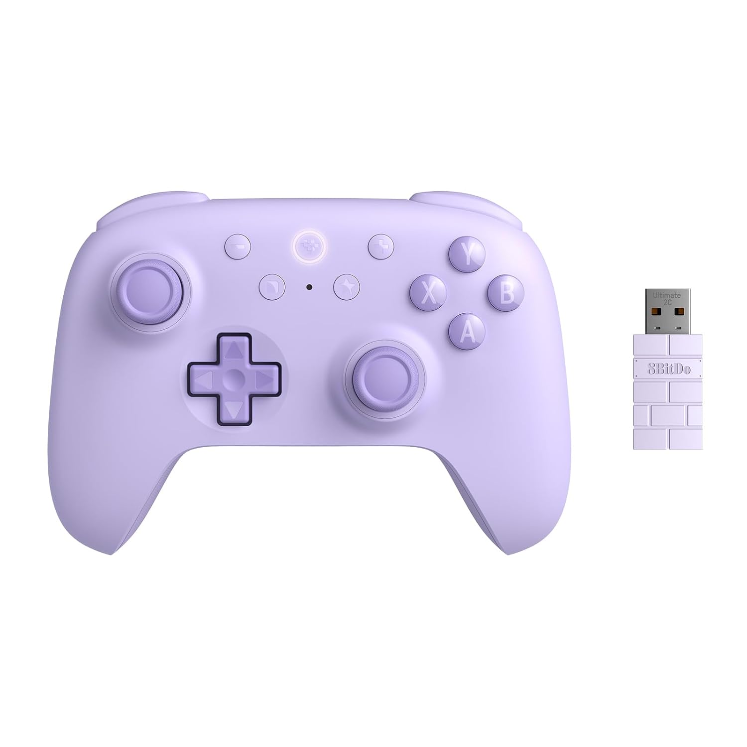 8bitdo ultimate 2c wireless controller for windows pc and android with 1000hz polling rate, hall effect joysticks and triggers, and remappable l4/r4 bumpers in green