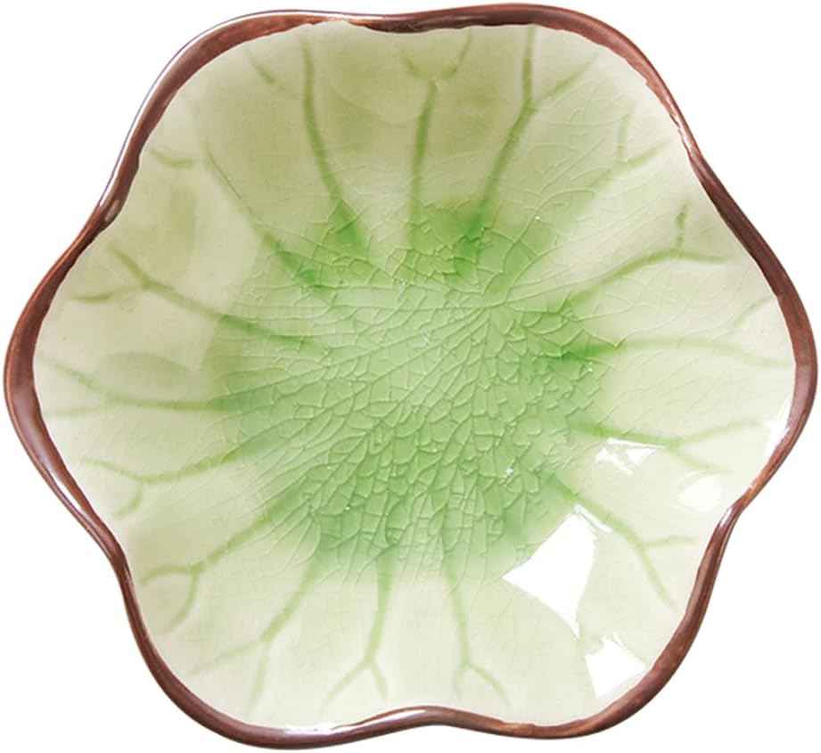 Lotus Leaf Shape Decorative Ring Tray, Small Key Bowl, Ceramic Trinket Tray Jewelry Dish Organizing Necklace Earrings, Home Decoration for Mom Best Friend Sister, Pink.