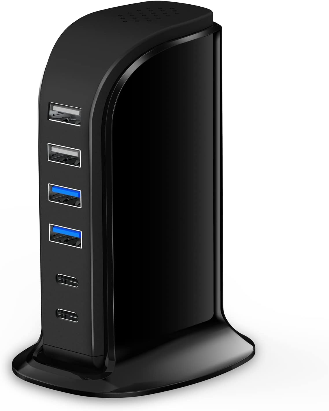 upoy 6-port usb charging station dual type-c fast charging portable travel essentials