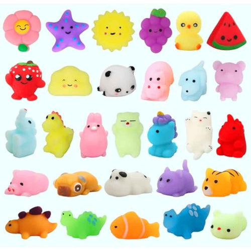 30 Pack Squishy Toys, Kawaii Squishies Party Favors for Kids 4-8 8-12 Treasure Box Toys for Classroom Birthday Xmas Gifts Goodie Bag Mini Animals Mochi Squishy Stress Relief Sensory Toys Random