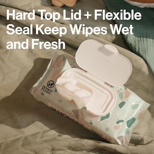 Honest Company Hypoallergenic Baby Wipes for Sensitive Skin, Fragrance-Free, 576 Count (6 Packs of 96)