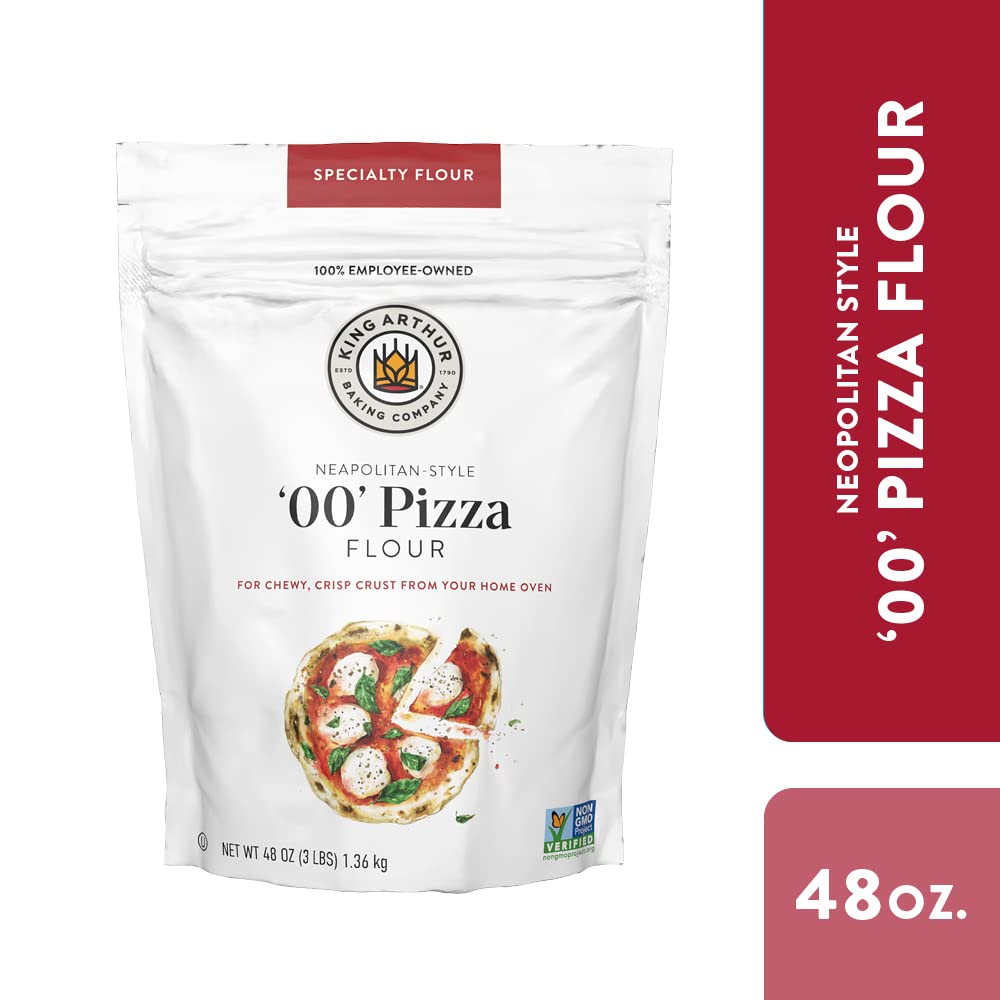King Arthur 00 Pizza Flour: Non-GMO American wheat for authentic Neapolitan-style crust (3 lbs)