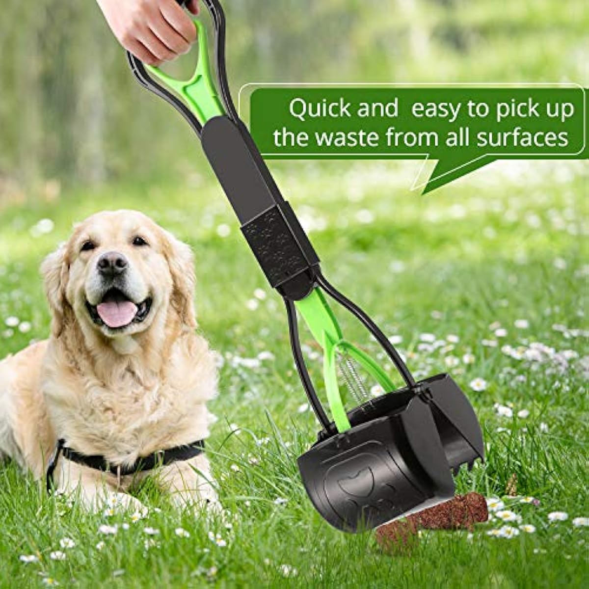 Ppogo Pet Pooper Scooper for Dogs and Cats with Long Handle and High Strength Material