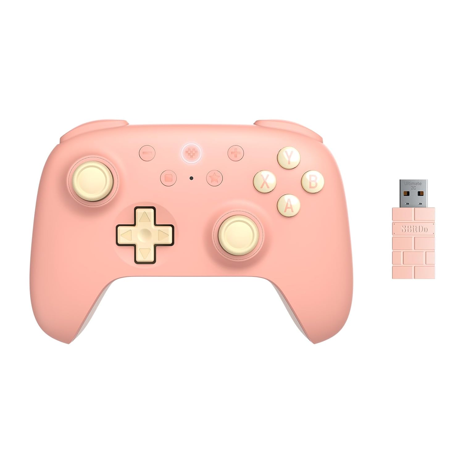 8bitdo ultimate 2c wireless controller for windows pc and android with 1000hz polling rate, hall effect joysticks and triggers, and remappable l4/r4 bumpers in green