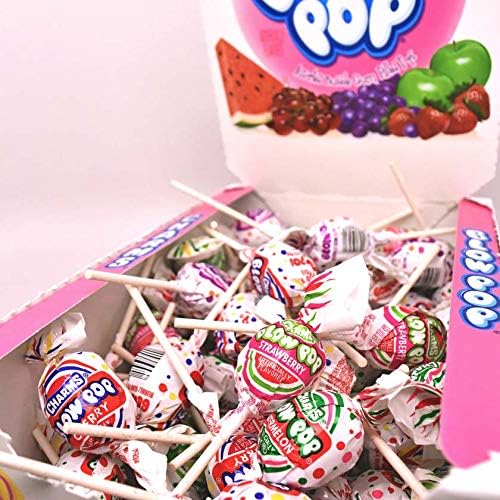 Charms Blow Pop 100-Count Assorted Flavors Individually Wrapped Dual Candy and Gum Suckers, Peanut Free, Gluten Free, Kosher, Bulk Treat for Kids and Adults
