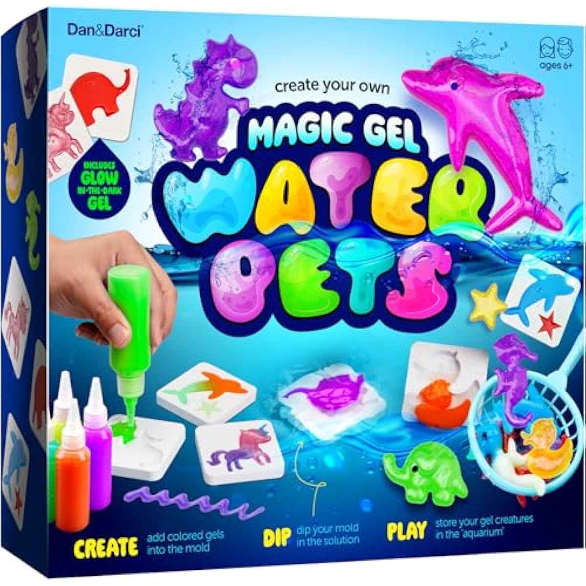 Dan&Darci Aqua Fairy Water Gel Kit for Kids - Magic Elf Toy Kits - Waters Pets - DIY Squishy Maker Set - Craft for Kids - Make Your Own Squishies Toys Crafts for Boys & Girls