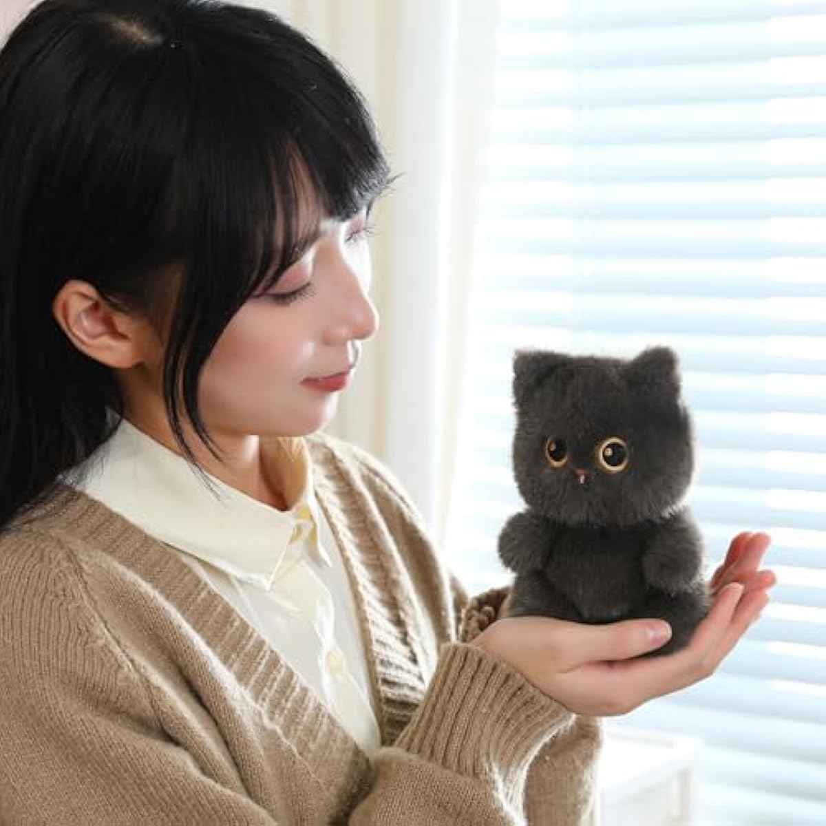 Ditucu Cat Stuffed Animals Cute Soft Plush Dolls Small Plushies Toys Gifts for Kids Grey 6 inch