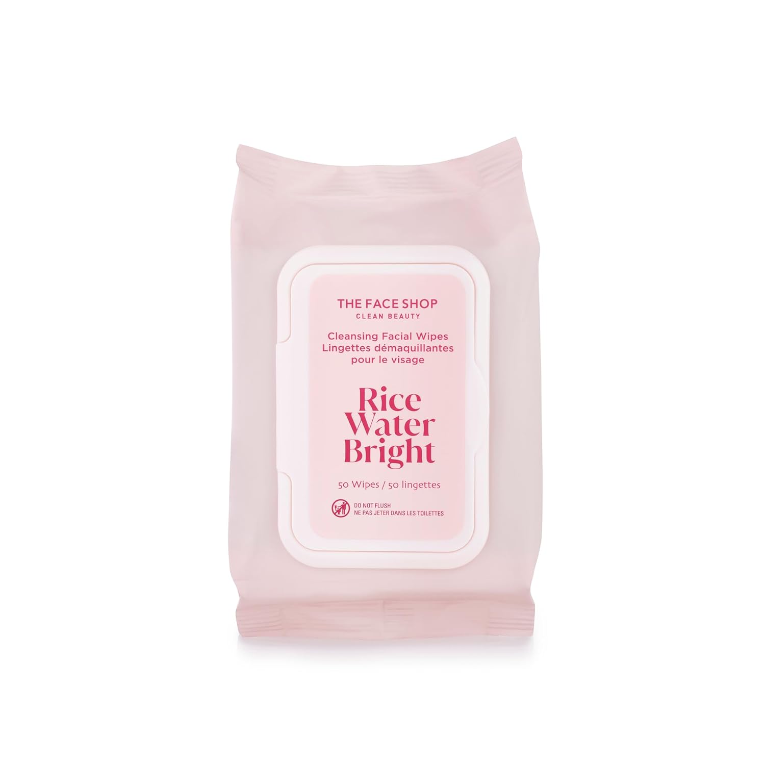 The Face Shop Rice Water Bright Makeup Remover Wipes with Rice Extract for Brightening and Moisturizing