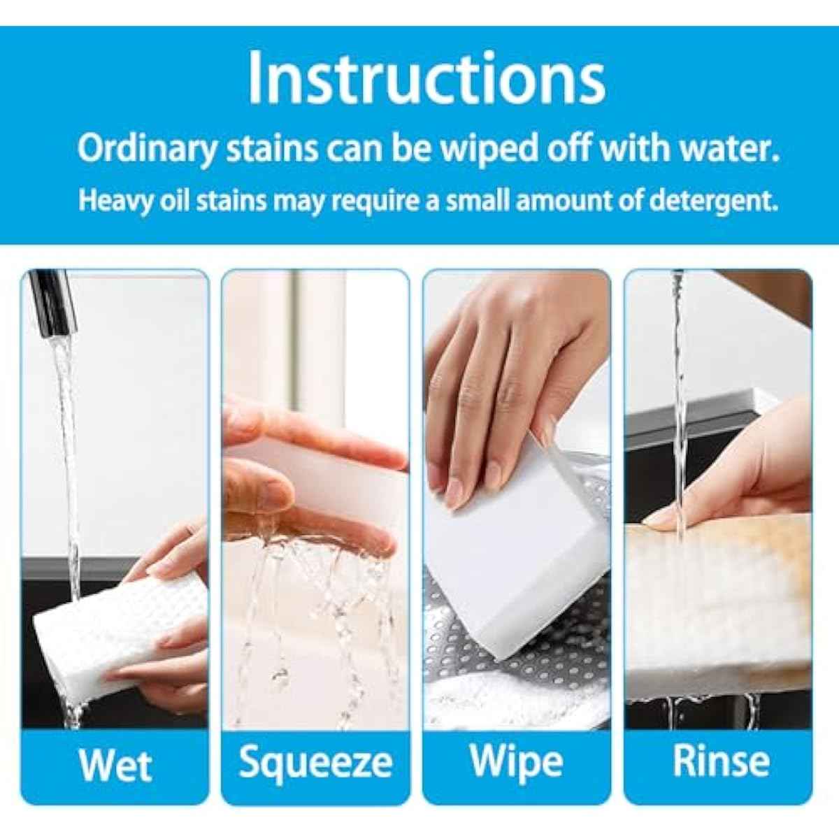 Magic Sponge Erasers, 20 Pack 2X Density Stronger Melamine Sponge Foam Pads, Multi-Functional Household Cleaning Supplies Cleaner for Kitchen, Bathroom, Bathtub, Sink, Wall Cleaner