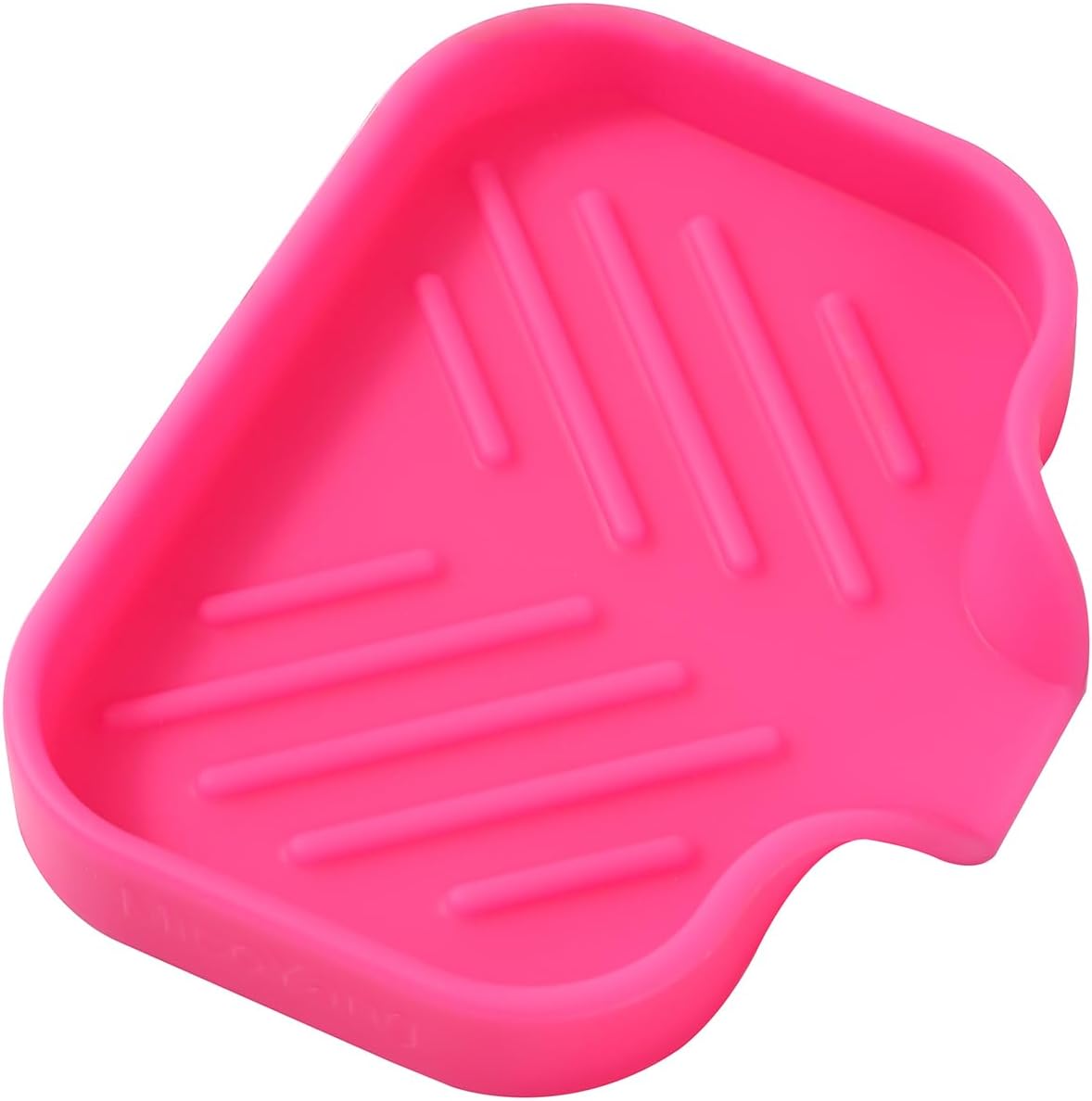 MicoYang silicone bathroom soap dish with drain spout, sink organizer, and sponge holder, 4.9 x 3.2 inches