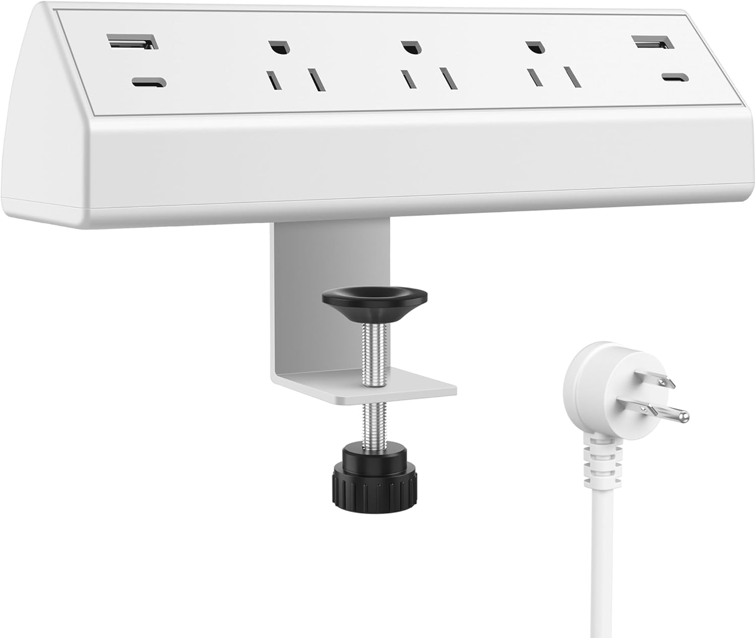 Jgstkcity desk clamp 40w fast charging station with 4 pd usb c ports and 5 outlets