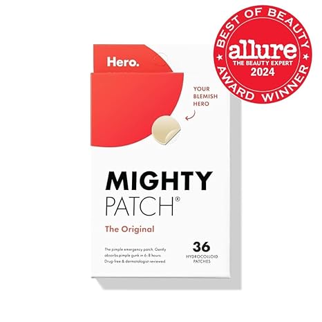 Mighty Patch Original acne pimple patches from Hero Cosmetics for shrinking zits and whiteheads in 1 use (36 Count)