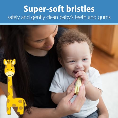 Dr. Brown's Infant-to-Toddler Toothbrush, BPA-Free, Soft Bristles, Ages 0-3, Giraffe Design
