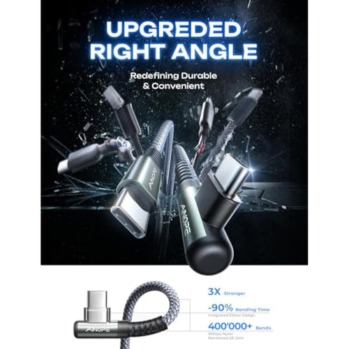 ainope 60w 2-pack 6.6ft usb c to usb c cable fast charging phone charger for iphone 17 pro max accessories