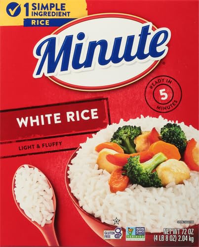 Minute Minute White Rice, 72-Ounce Box, Instant White Rice for Quick Dinner Meals, Gluten-Free, Non-GMO