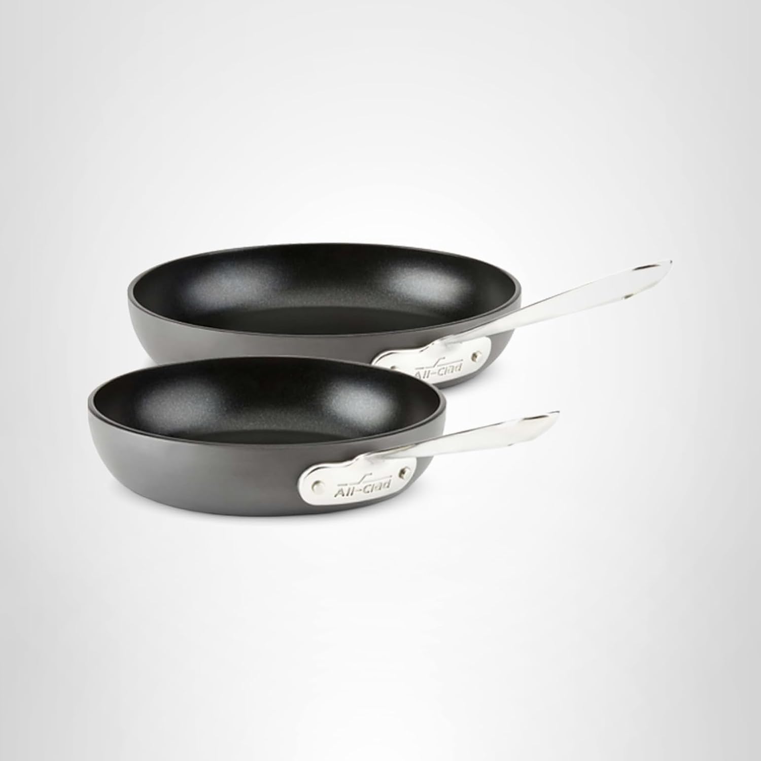 All-Clad 2-Piece Hard Anodized Non-Stick Fry Pan Set, 8-10 Inch, Induction and Oven Safe Cookware for Home Kitchen, Dishwasher Safe