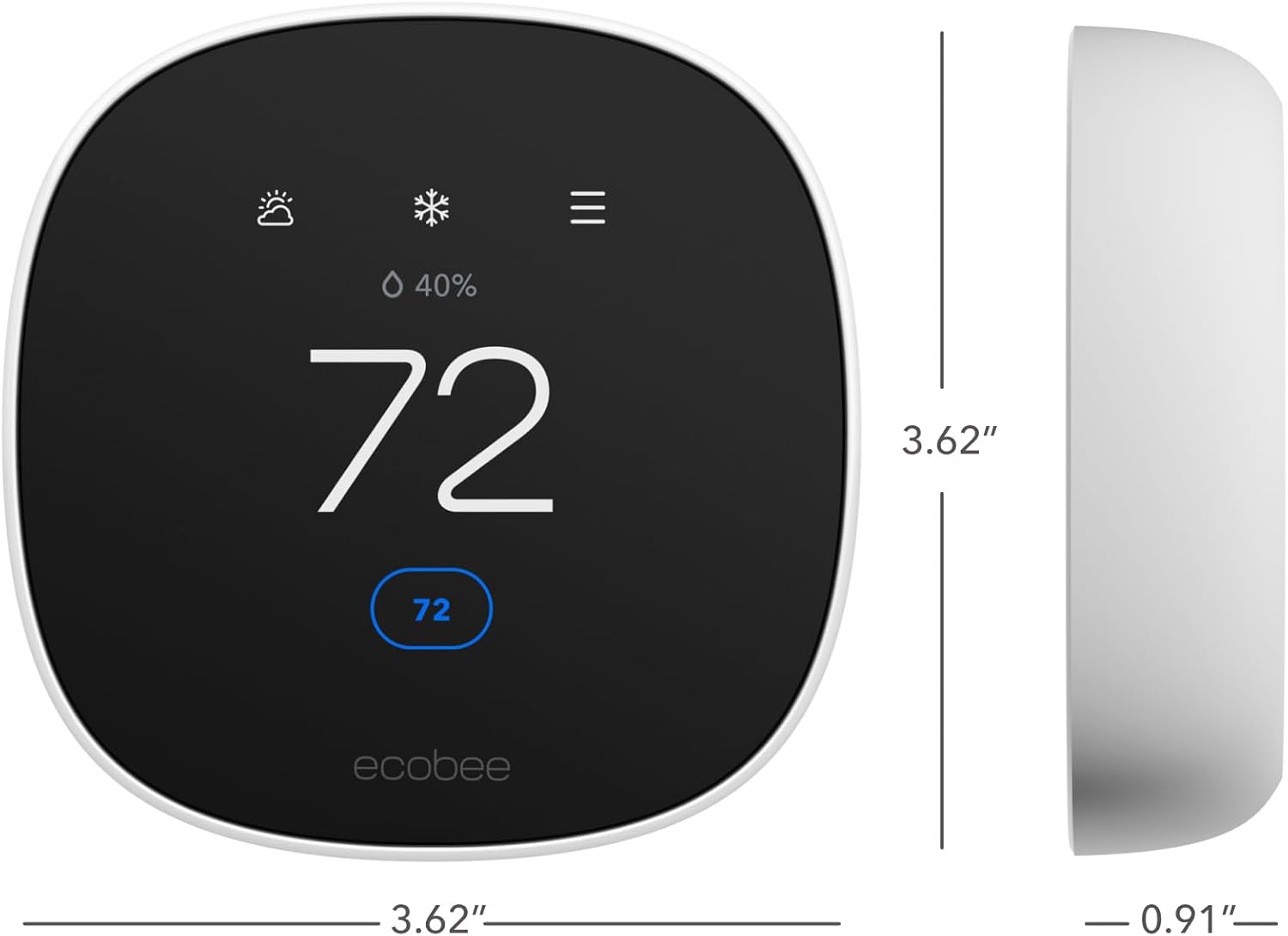 ecobee smart thermostat essential programmable wi-fi thermostat energy star certified