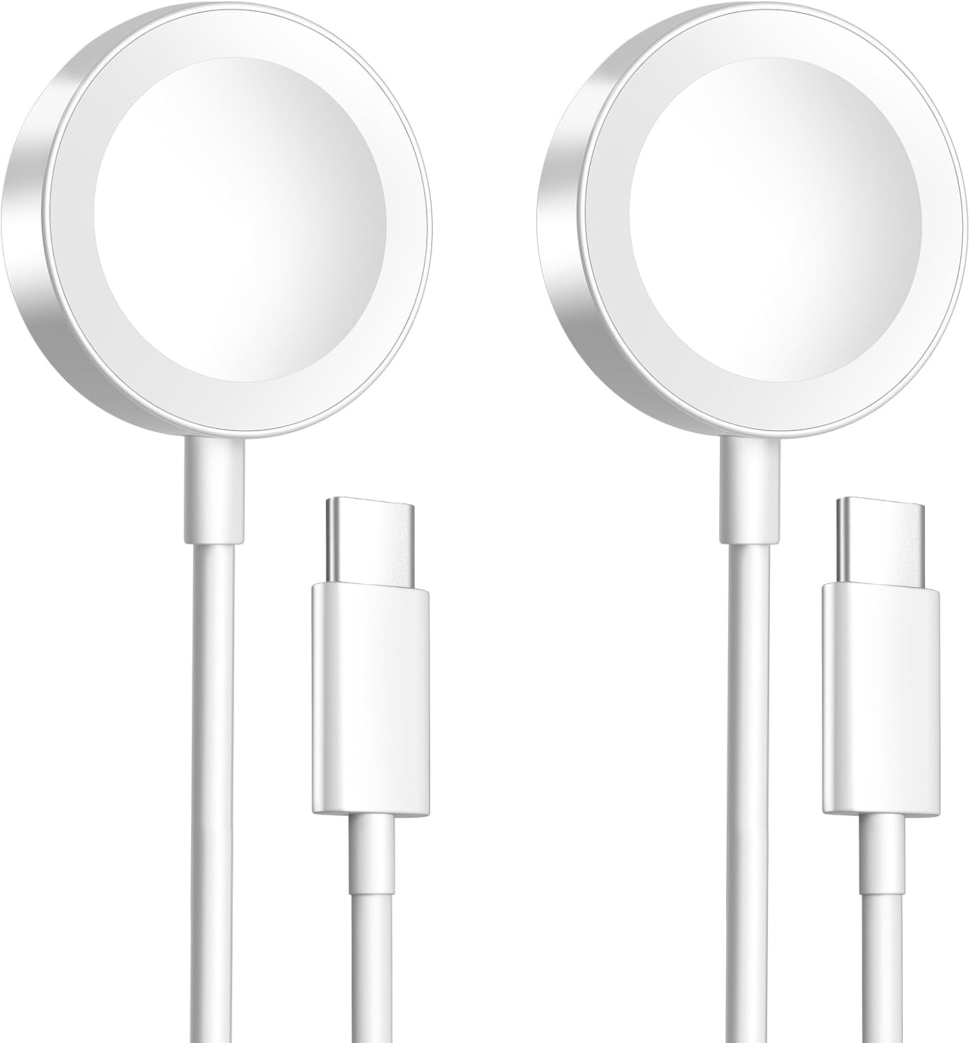 2026 upgraded magnetic charging cable for apple watch charger, usb c port, wireless charging cable for iwatch series ultra, 10, 9, 8, 7, 6, se, se2, 5, 4, 3, 2 - 3.3ft - white