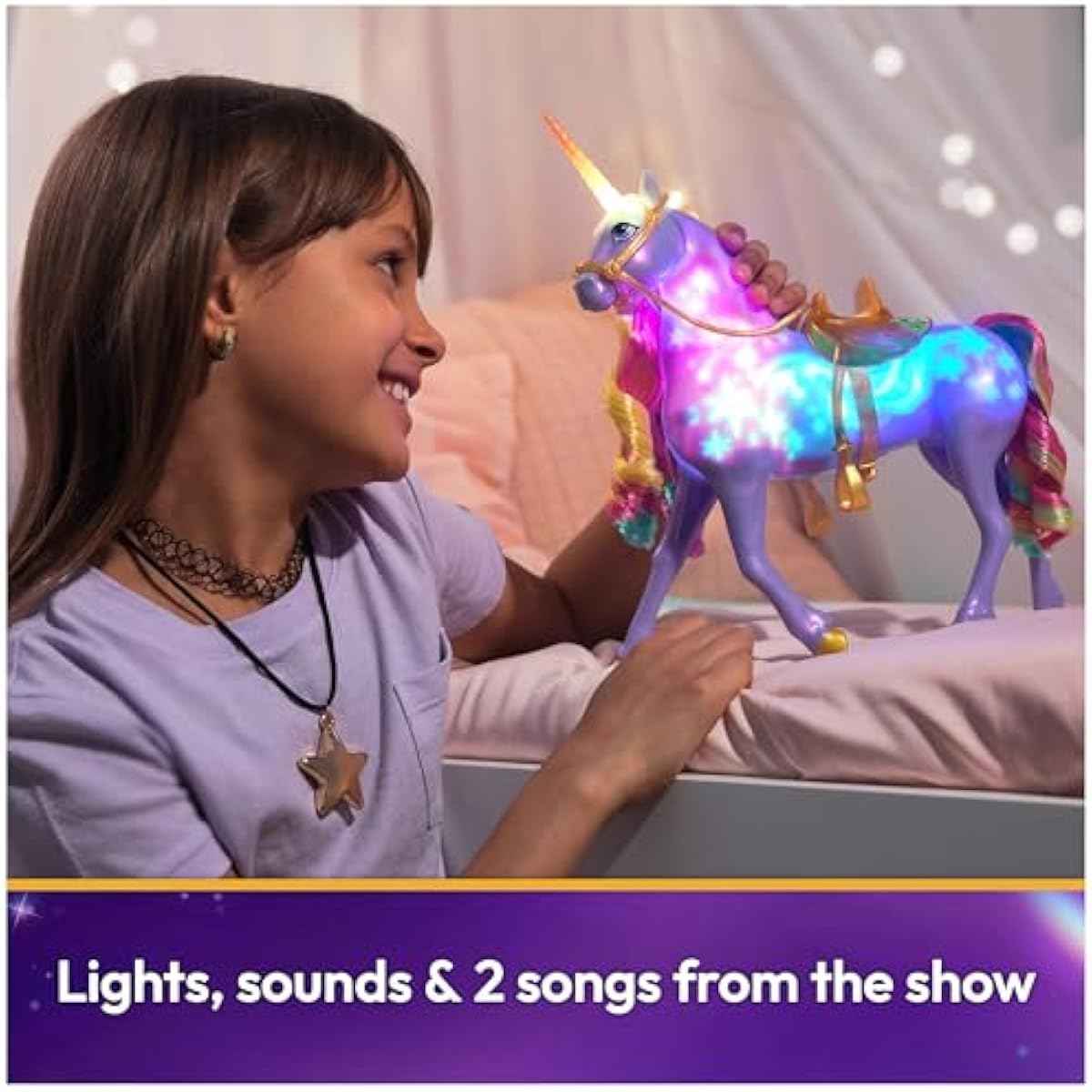 Unicorn Academy, Interactive Rainbow Light-up Wildstar with Lights, Sounds & Music, Dolls & Unicorn Toys, Gifts & Stocking Stuffers for Girls Ages 4 and up
