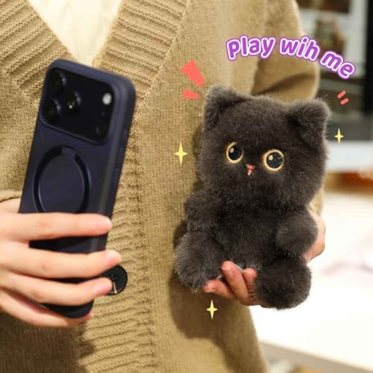 Ditucu Cat Stuffed Animals Cute Soft Plush Dolls Small Plushies Toys Gifts for Kids Grey 6 inch