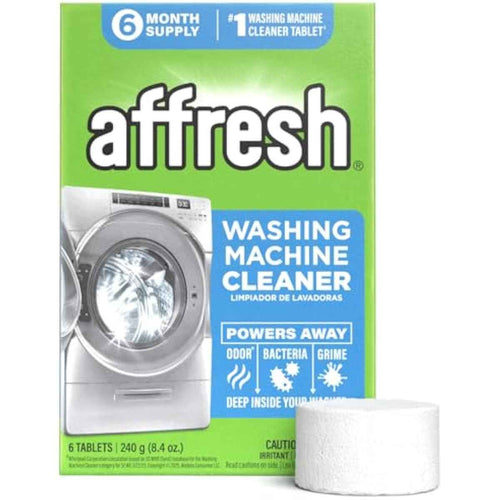 Affresh Washing Machine Cleaner, Helps Power Away Odor Causing Bacteria & Grime Deep Inside Pump, Valve & Hoses, 6 Time Release Tablets, 6 Month Supply